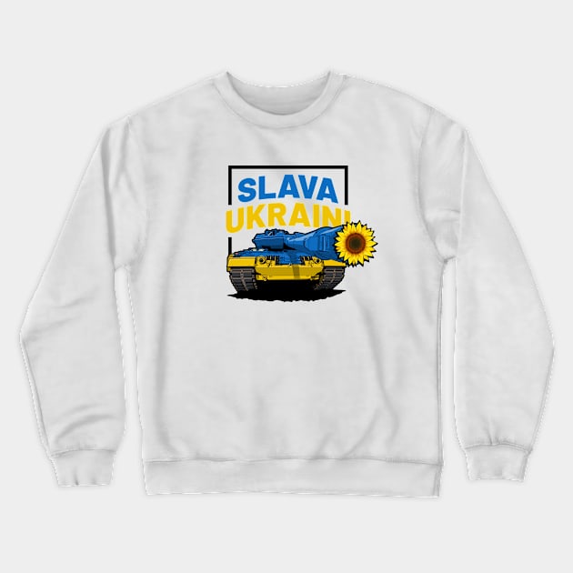 Slava Ukraini Color Tank With Sunflower Crewneck Sweatshirt by KaroCars